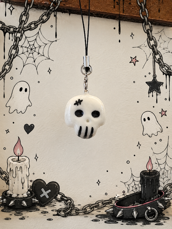 Ghostly Skull Charm