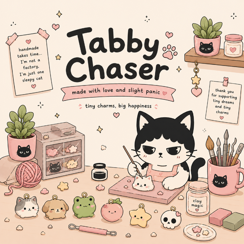 Tabby Chaser Figurines Collage